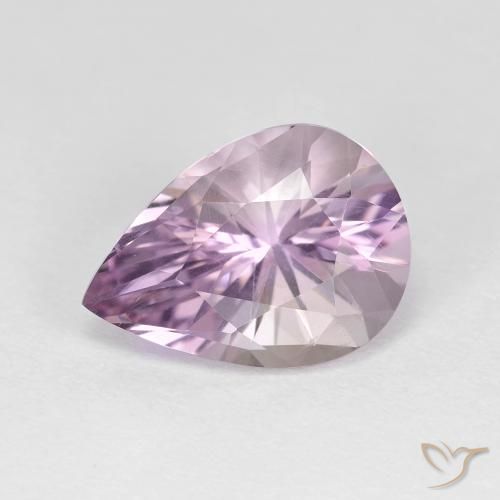 3.20ct 天然 浅粉紫色 紫水晶, 梨形, VVS