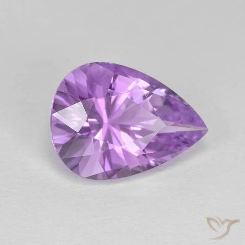 2.96克拉天然紫水晶，梨形，VVS