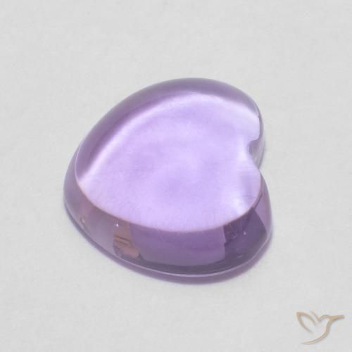 0.88克拉天然紫水晶，心形，透明