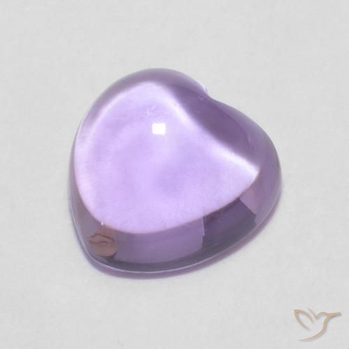 0.88克拉天然紫水晶，心形，透明