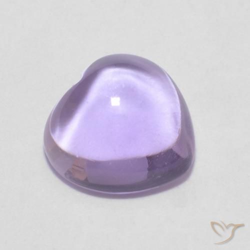 0.86克拉天然紫水晶，心形，透明
