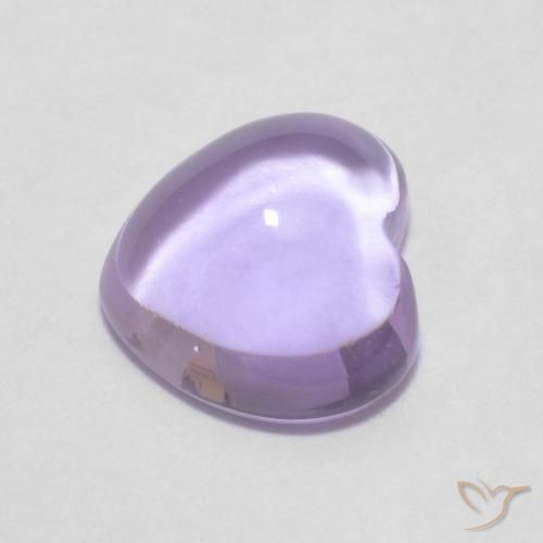 0.86克拉天然紫水晶，心形，透明