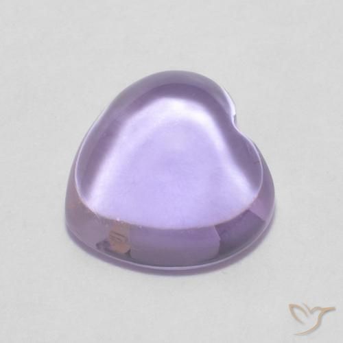 0.86克拉天然紫水晶，心形，透明