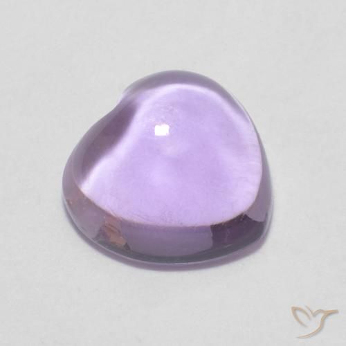 0.86克拉天然紫水晶，心形，透明