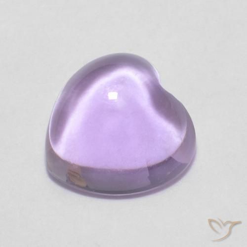 0.86克拉天然紫水晶，心形，透明