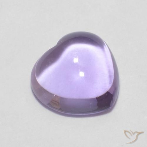 0.85ct 天然 浅紫罗兰色 紫水晶, 心形, 透明