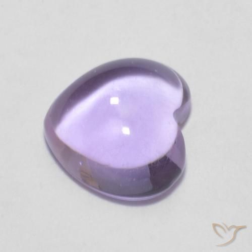 0.85克拉天然紫水晶，心形，透明