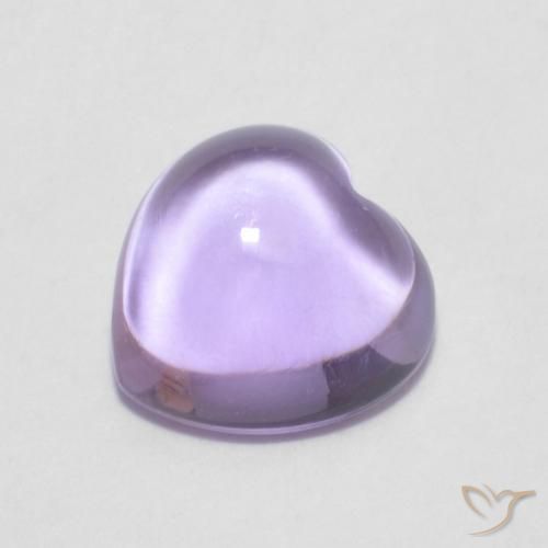 0.85克拉天然紫水晶，心形，透明