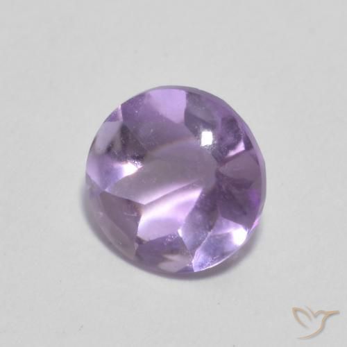 0.84克拉天然紫水晶，圆形的，透明