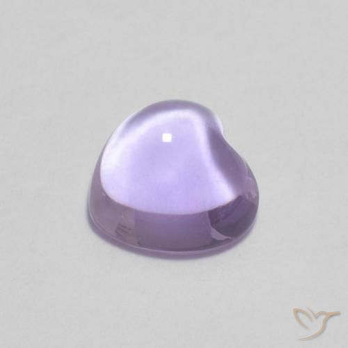 0.81克拉天然紫水晶，心形，透明