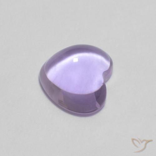 0.81克拉天然紫水晶，心形，透明