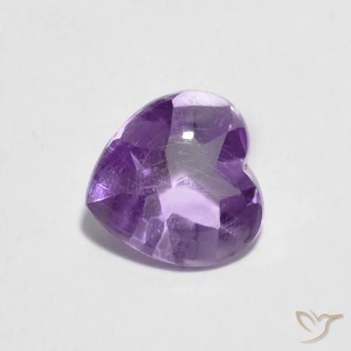 0.89ct 天然 深紫罗兰色 紫水晶, 心形, 透明