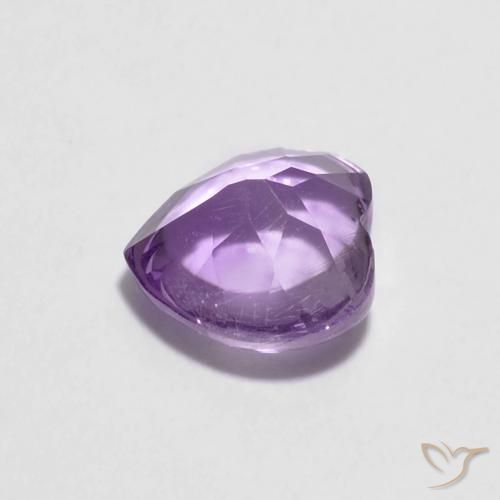 0.89克拉天然紫水晶，心形，透明