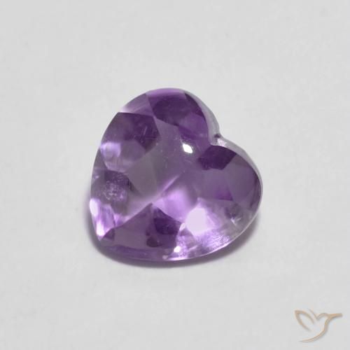 0.88ct 天然 鸢尾紫 紫水晶, 心形, 透明