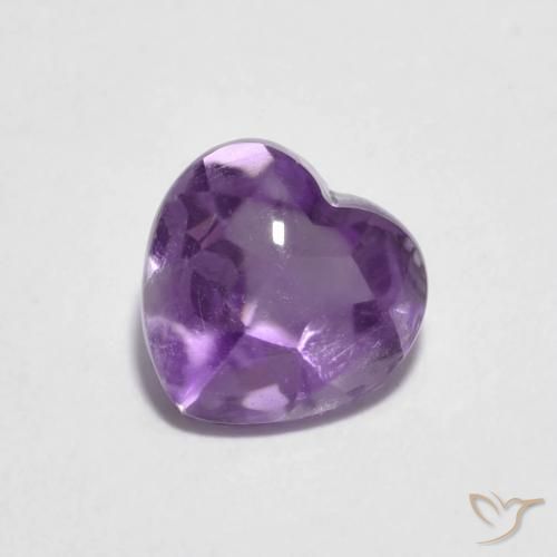 0.92ct 天然 中紫 紫水晶, 心形, 透明