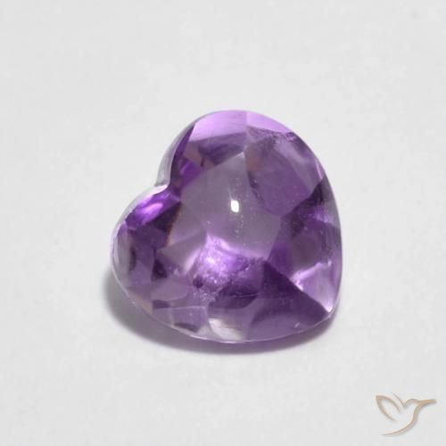 0.92克拉天然紫水晶，心形，透明