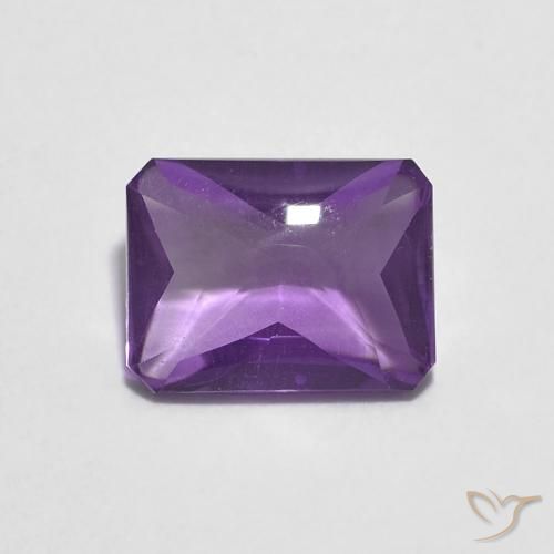 1.39ct 天然 粉紫罗兰色 紫水晶, 祖母绿式切割, 透明