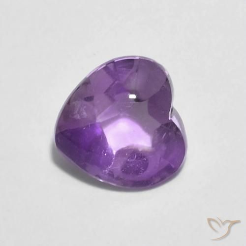 0.84ct 天然 紫色紫罗兰色 紫水晶, 心形, 透明