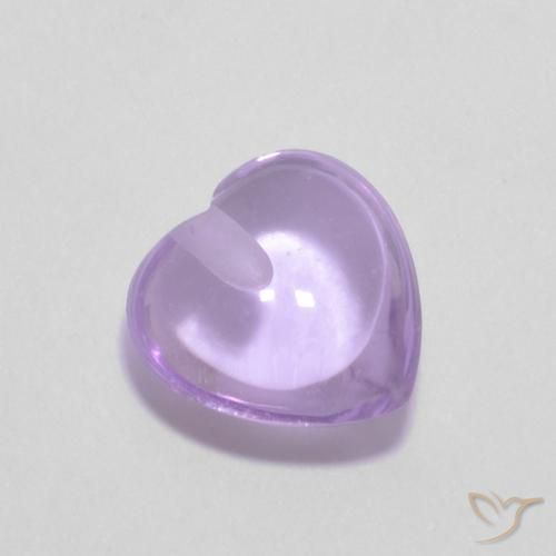 0.95克拉天然紫水晶，心形，透明