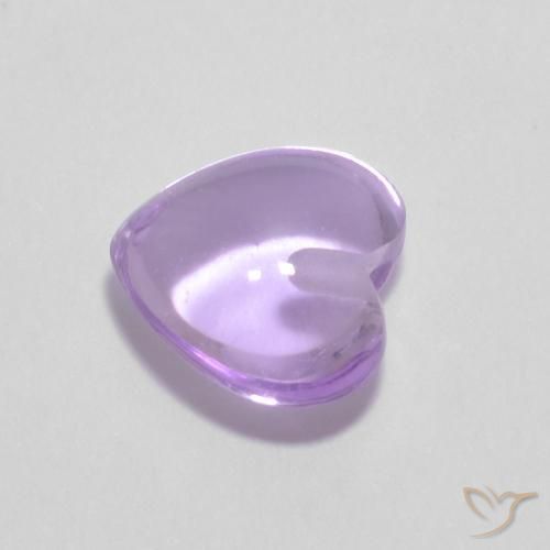 0.95克拉天然紫水晶，心形，透明
