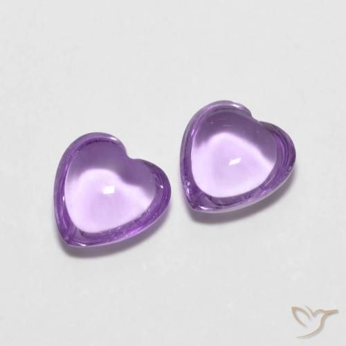 1.69ctw 天然 中紫 紫水晶, 心形, 透明
