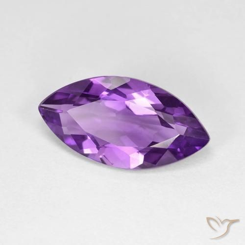 3.14克拉天然紫水晶，榄尖形，VVS