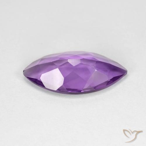3.14克拉天然紫水晶，榄尖形，VVS
