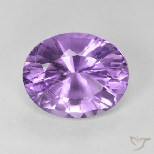 5.95ct 天然 粉紫罗兰色 紫水晶, 椭圆形, VVS-VS