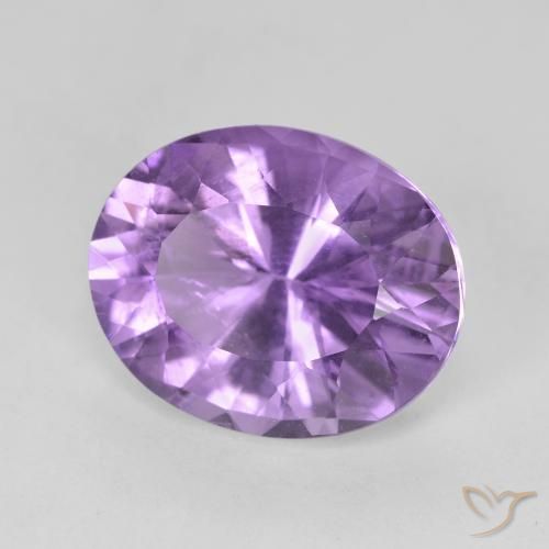 5.95克拉天然紫水晶，椭圆形，VVS-VS