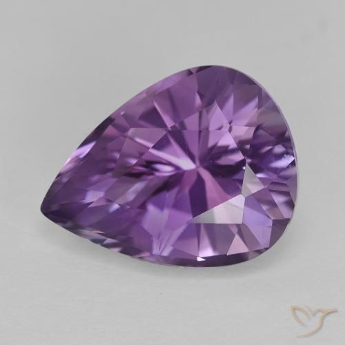 4.74ct 天然 Medium Light Purplish-Violet 紫水晶, 梨形, VVS