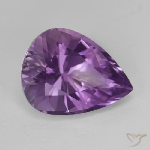4.74克拉天然紫水晶，梨形，VVS