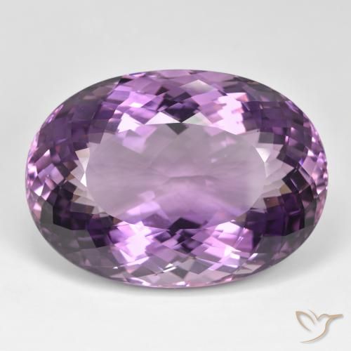 105.24ct 天然 轻中紫 紫水晶, 椭圆形, IF