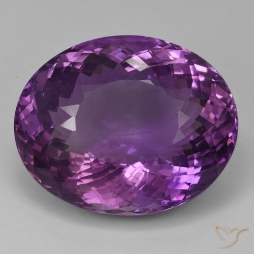 98.10ct 天然 中紫 紫水晶, 椭圆形, IF