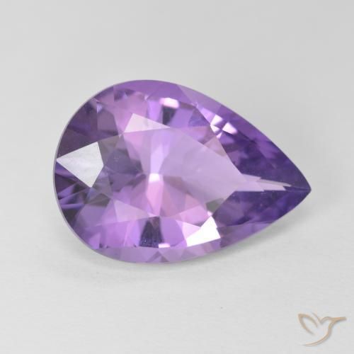 5.39克拉天然紫水晶，梨形，VVS