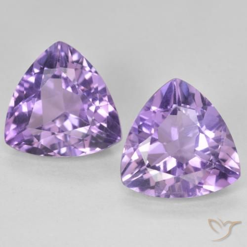 5.55ctw 天然 中紫 紫水晶, 胖三角形, VS