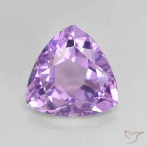 3.21ct 天然 粉紫罗兰色 紫水晶, 胖三角形, VVS-VS