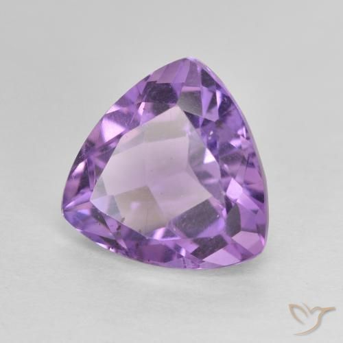 3.19克拉天然紫水晶，胖三角形，VVS-VS