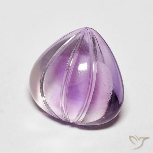 4.11克拉天然紫水晶，梨形，透明