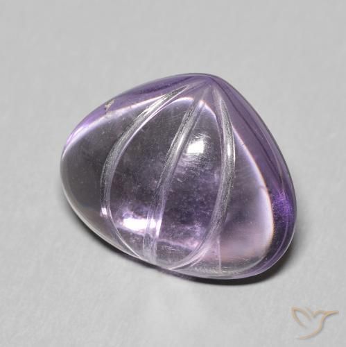 5.85克拉天然紫水晶，梨形，透明