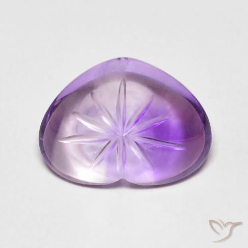 5.99ct 天然 中紫 紫水晶, 心形, 透明