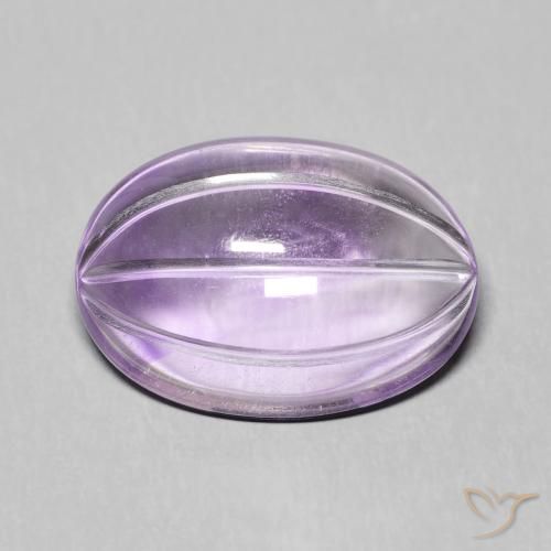 7.18ct 天然 中紫 紫水晶, 椭圆形, 透明