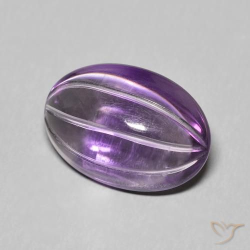 6.26克拉天然紫水晶，椭圆形，透明