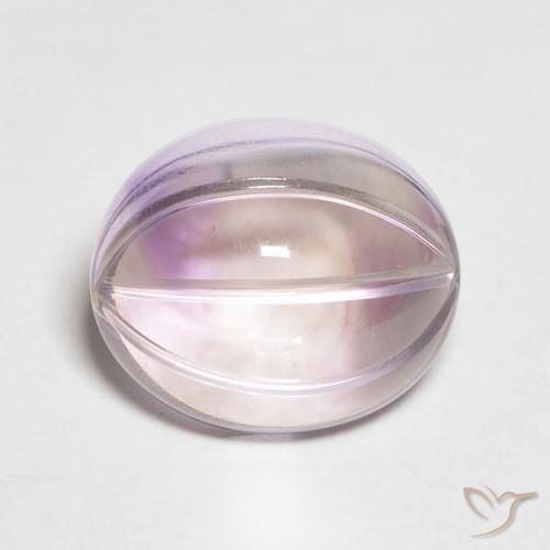 5.44ct 天然 浅鸢尾紫 紫水晶, 椭圆形, 透明