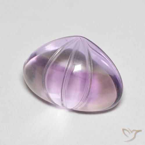 5.90克拉天然紫水晶，梨形，透明