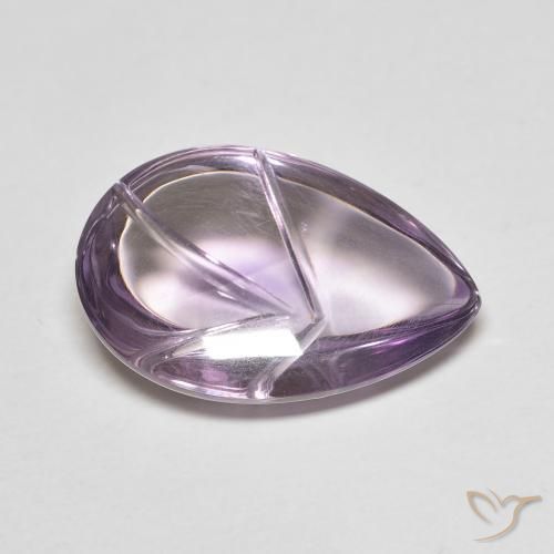 7.22克拉天然紫水晶，梨形，透明