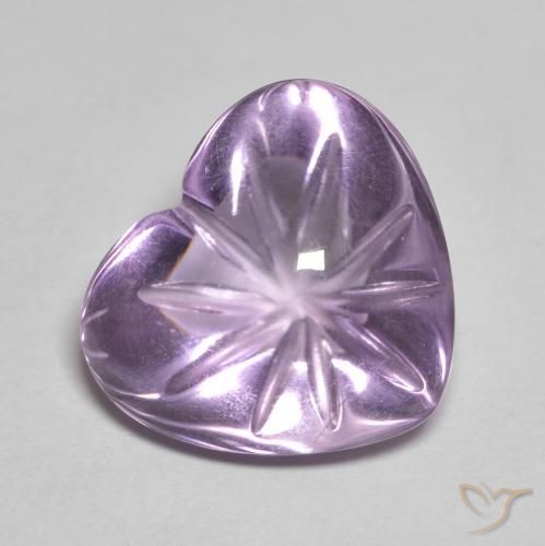 6.81克拉天然紫水晶，心形，透明