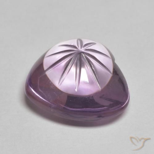 6.81克拉天然紫水晶，心形，透明