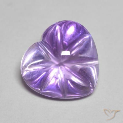 3.90克拉天然紫水晶，心形，透明