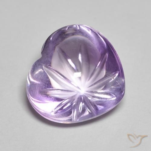 5.78ct 天然 深鸢尾紫 紫水晶, 心形, 透明