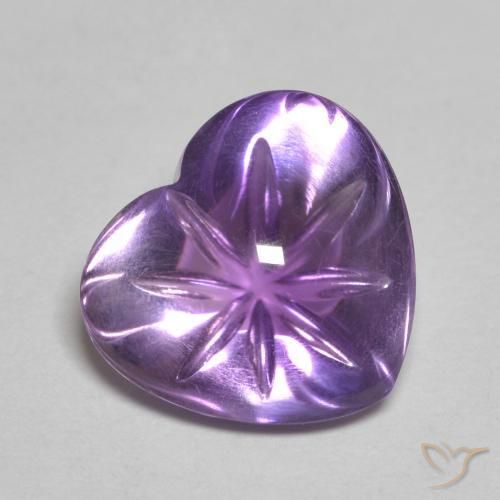 3.70ct 天然 中紫 紫水晶, 心形, 透明